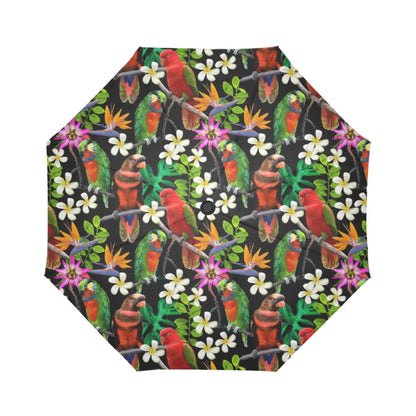 Parrot Design Print Automatic Foldable Umbrella