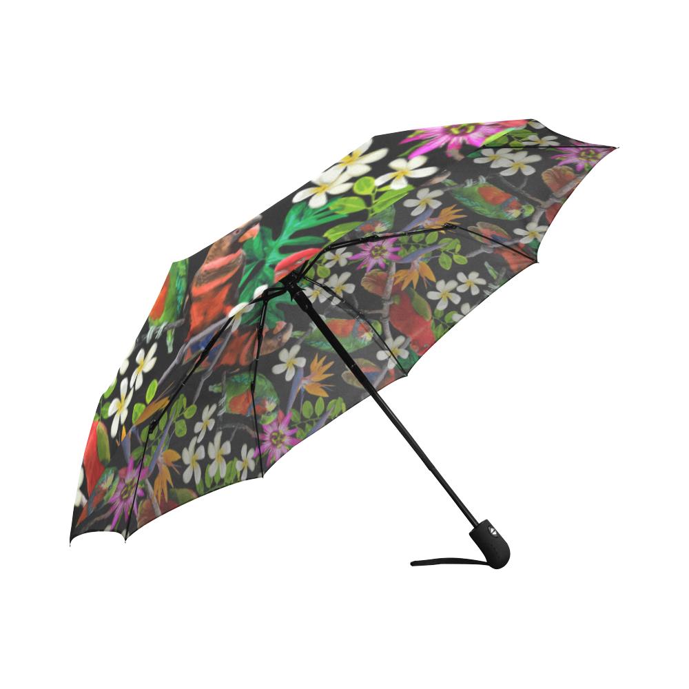 Parrot Design Print Automatic Foldable Umbrella