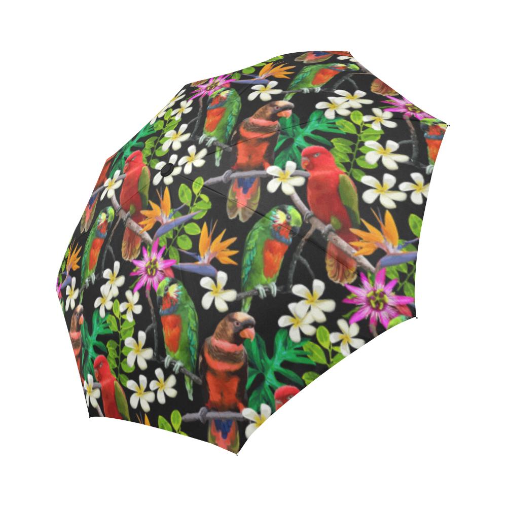 Parrot Design Print Automatic Foldable Umbrella