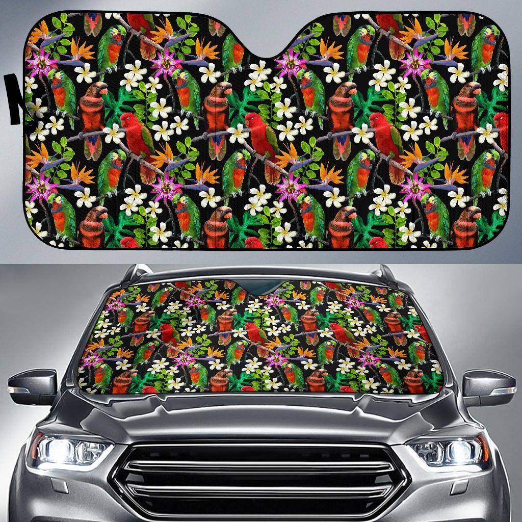 Parrot Design Print Car Sun Shade For Windshield