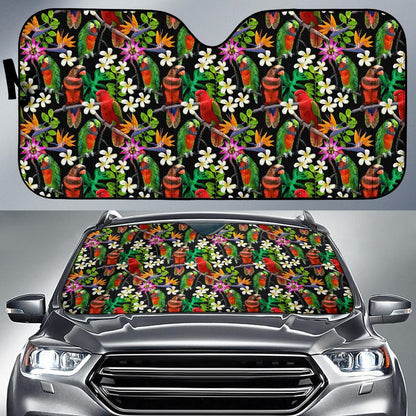 Parrot Design Print Car Sun Shade For Windshield