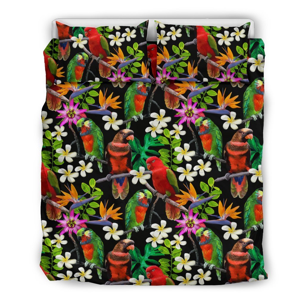 Parrot Design Print Duvet Cover Bedding Set