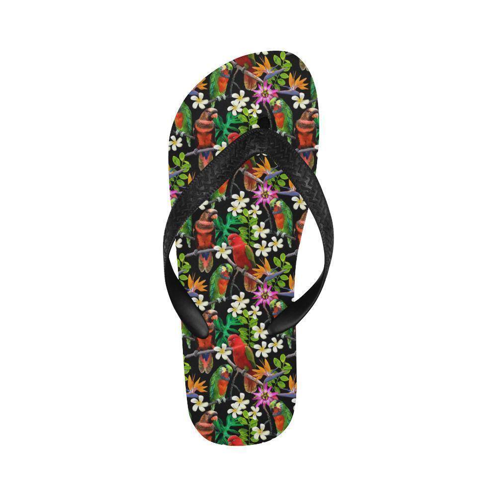 Parrot Design Print Flip Flops-JTAMIGO.COM