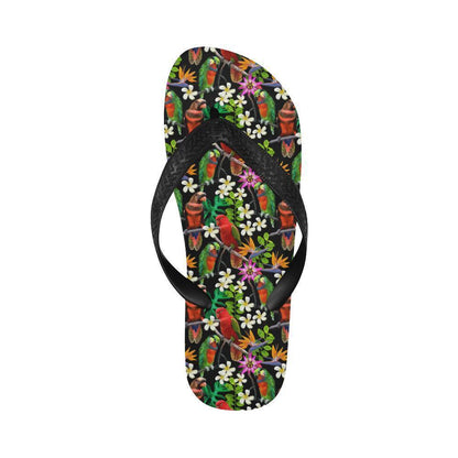 Parrot Design Print Flip Flops-JTAMIGO.COM