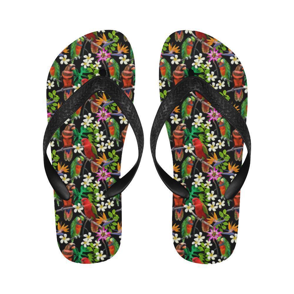 Parrot Design Print Flip Flops-JTAMIGO.COM