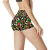 Parrot Design Print High Waisted Spandex Shorts-JTAMIGO.COM