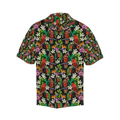 Parrot Design Print Men Aloha Hawaiian Shirt