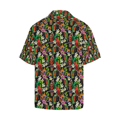 Parrot Design Print Men Aloha Hawaiian Shirt