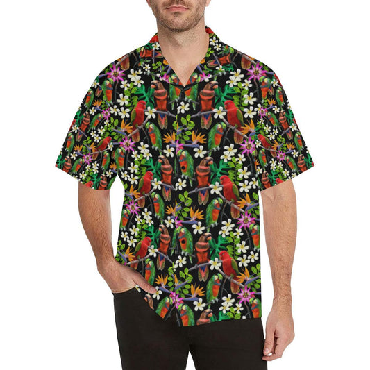 Parrot Design Print Men Aloha Hawaiian Shirt