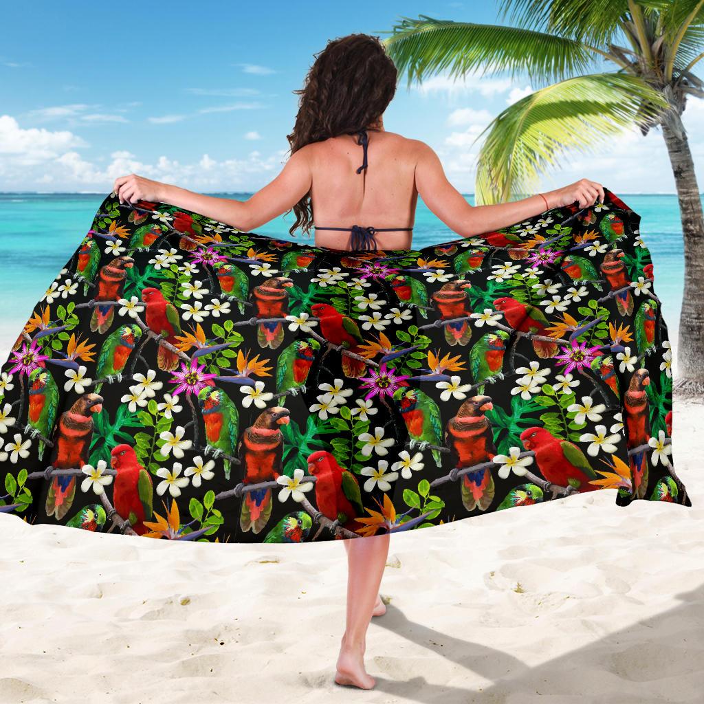 Parrot Design Print Sarong Pareo Wrap