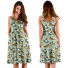 Parrot Design Print Sleeveless Dress