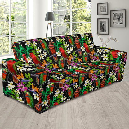 Parrot Design Print Sofa Slipcover-JTAMIGO.COM