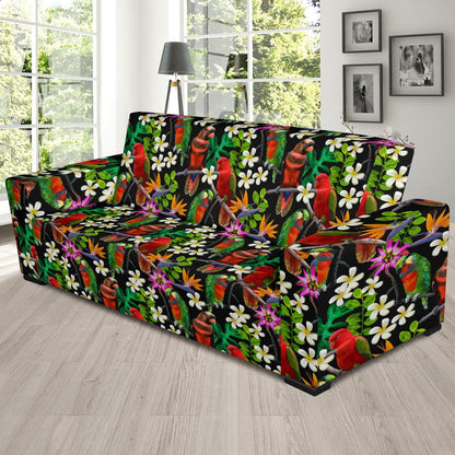 Parrot Design Print Sofa Slipcover-JTAMIGO.COM