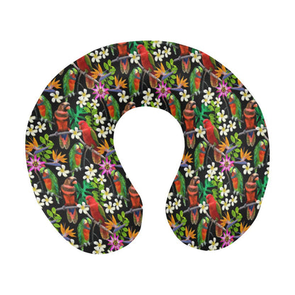 Parrot Design Print U-Shaped Travel Neck Pillow-JTAMIGO.COM