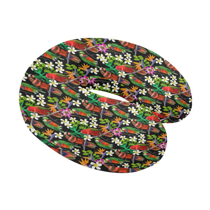 Parrot Design Print U-Shaped Travel Neck Pillow-JTAMIGO.COM