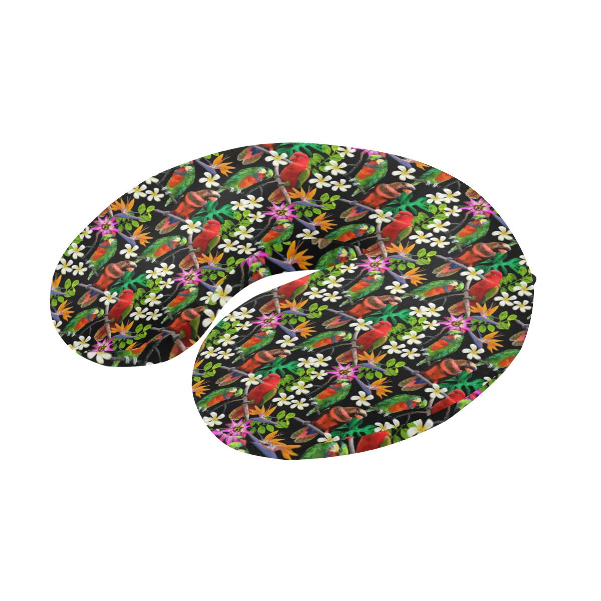 Parrot Design Print U-Shaped Travel Neck Pillow-JTAMIGO.COM