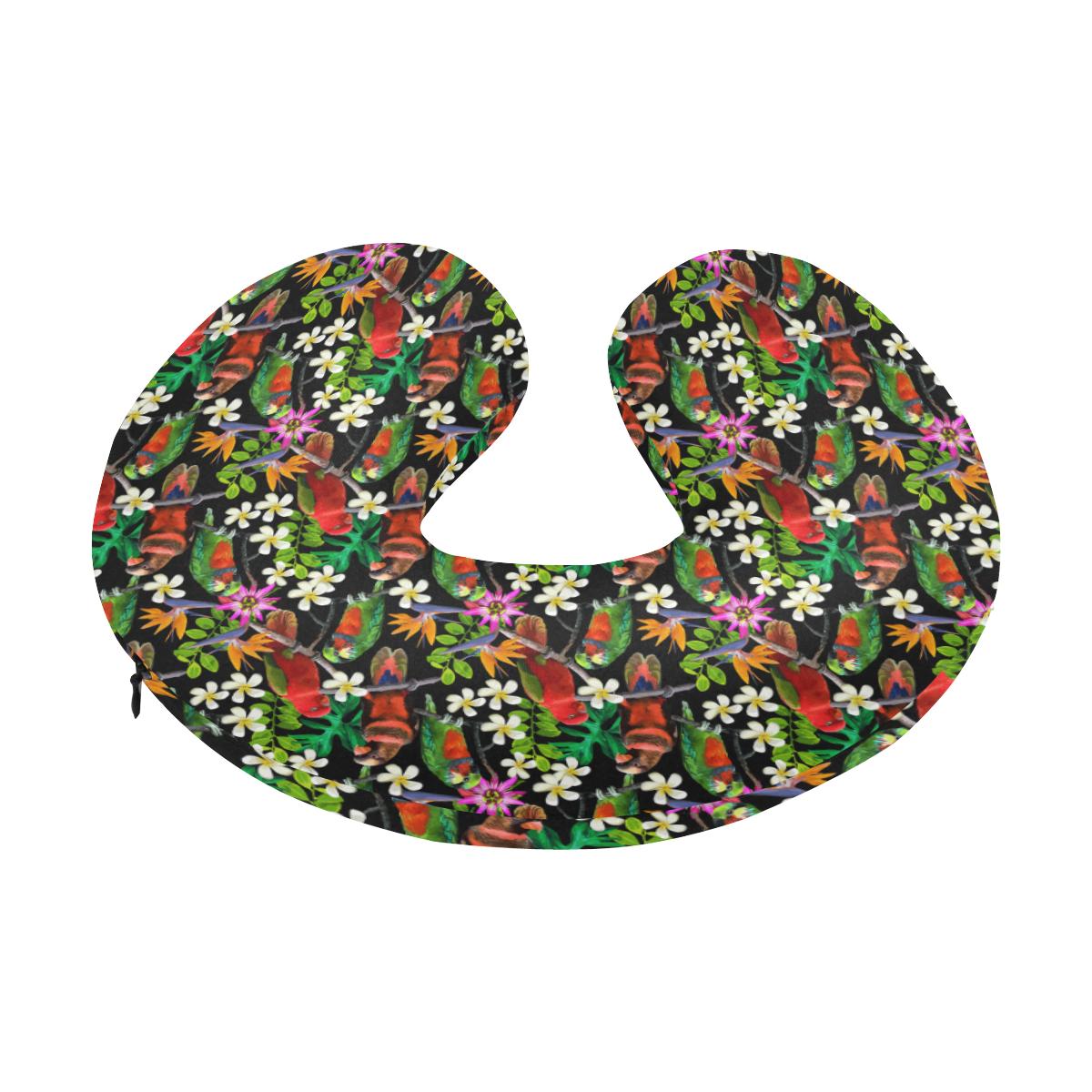 Parrot Design Print U-Shaped Travel Neck Pillow-JTAMIGO.COM