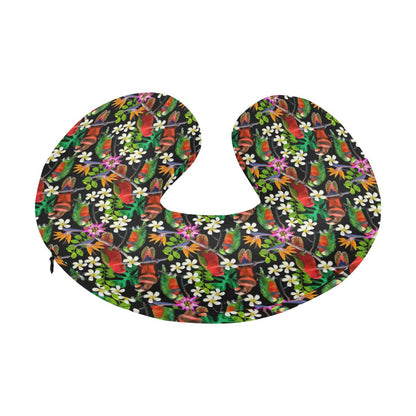 Parrot Design Print U-Shaped Travel Neck Pillow-JTAMIGO.COM