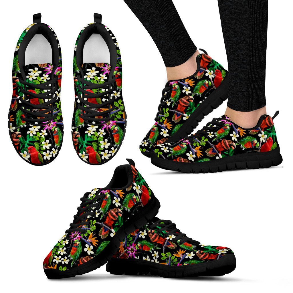 Parrot Design Print Women Sneakers Shoes