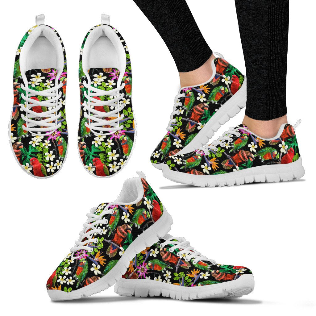 Parrot Design Print Women Sneakers Shoes