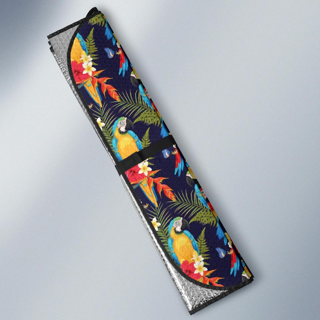 Parrot Themed Design Car Sun Shade For Windshield