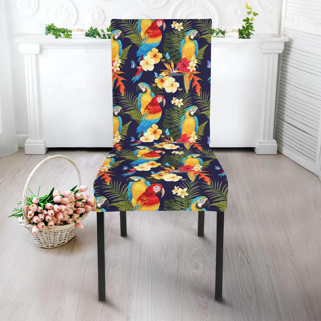 Parrot Themed Design Dining Chair Slipcover-JTAMIGO.COM