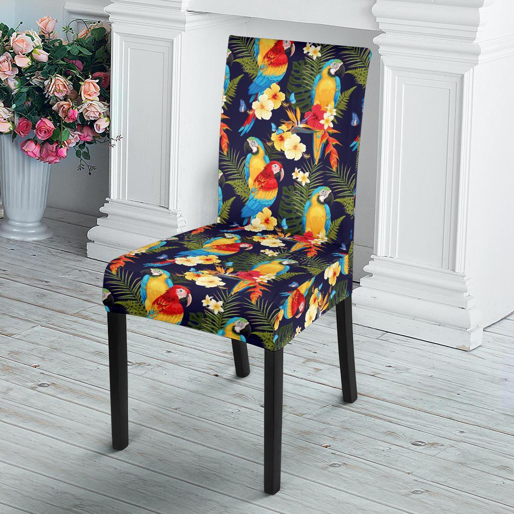 Parrot Themed Design Dining Chair Slipcover-JTAMIGO.COM