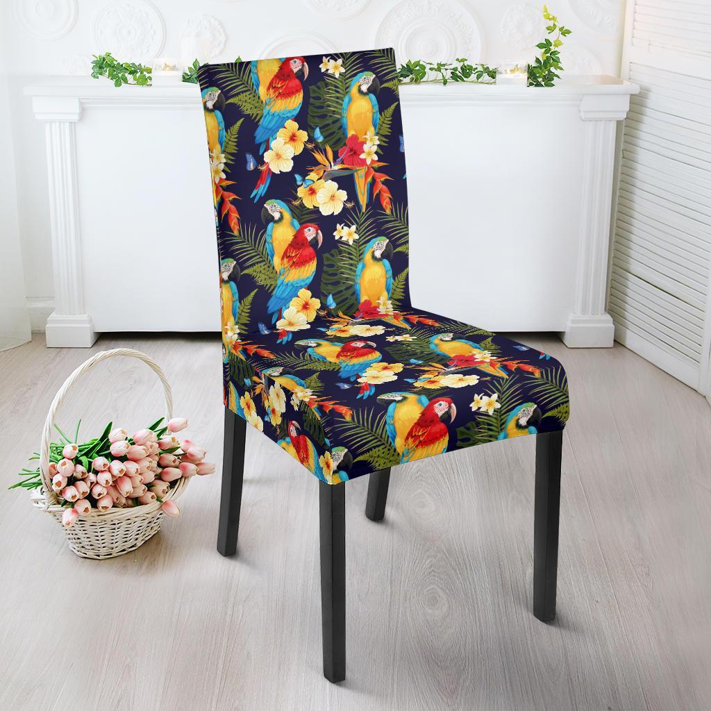 Parrot Themed Design Dining Chair Slipcover-JTAMIGO.COM