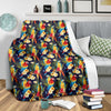 Parrot Themed Design Fleece Blanket