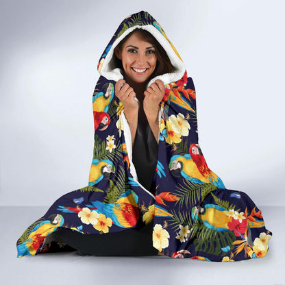 Parrot Themed Design Hooded Blanket-JTAMIGO.COM