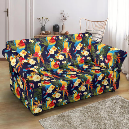 Parrot Themed Design Loveseat Slipcover-JTAMIGO.COM