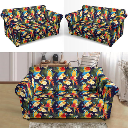 Parrot Themed Design Loveseat Slipcover-JTAMIGO.COM