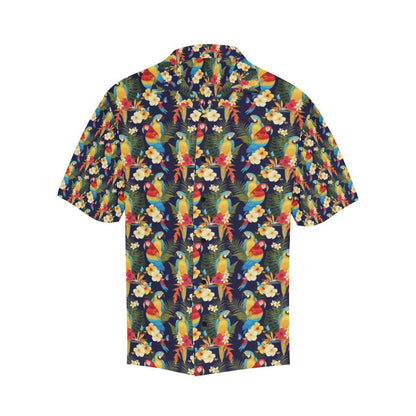 Parrot Themed Design Men Aloha Hawaiian Shirt
