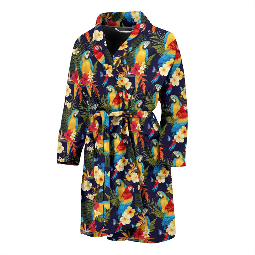 Parrot Themed Design Men Bath Robe-JTAMIGO.COM