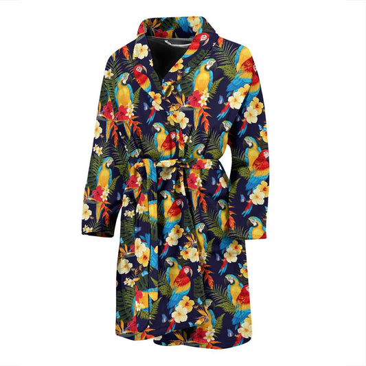 Parrot Themed Design Men Bath Robe-JTAMIGO.COM