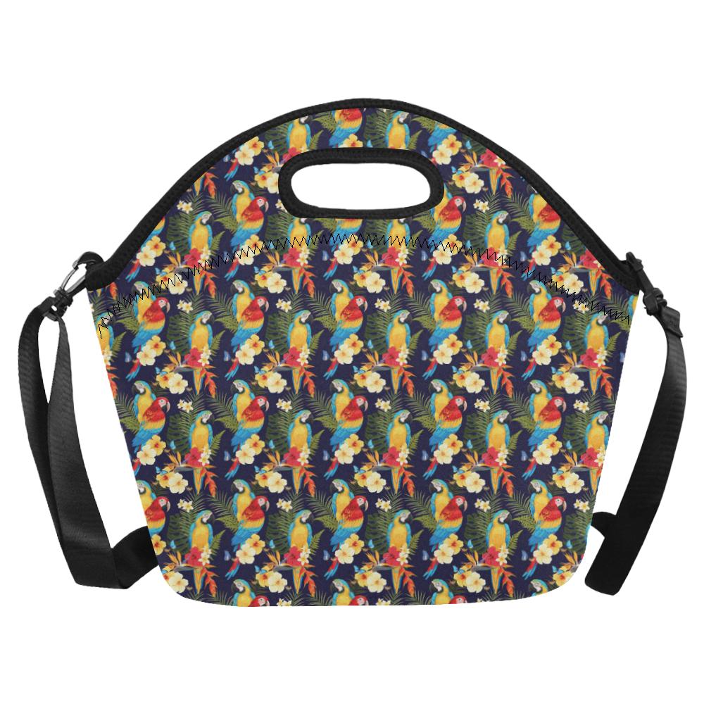 Parrot Themed Design Neoprene Lunch Bag (Model 1669)(Large)-JTAMIGO.COM