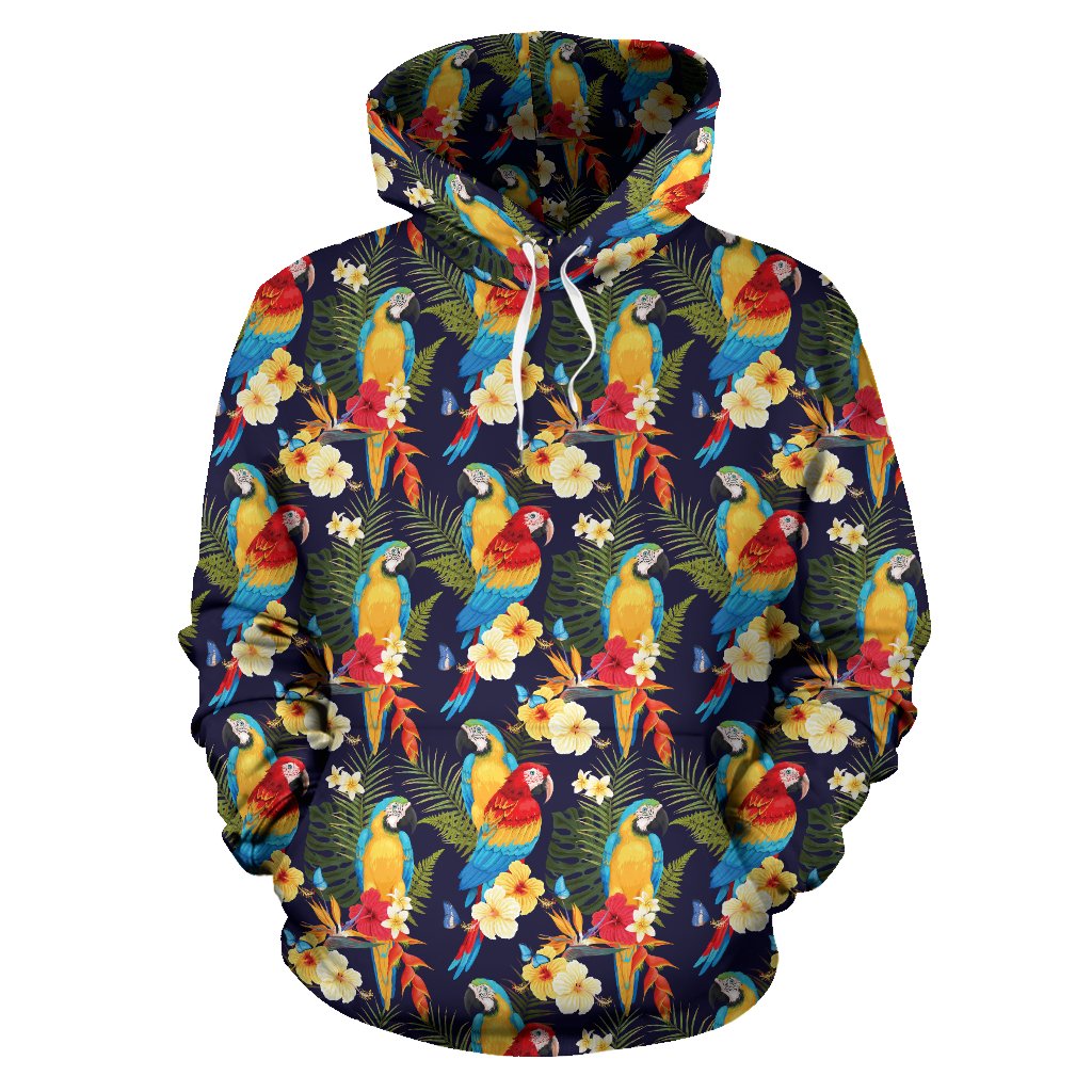 Parrot Themed Design Pullover Hoodie