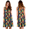 Parrot Themed Design Sleeveless Dress