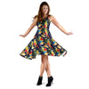 Parrot Themed Design Sleeveless Dress