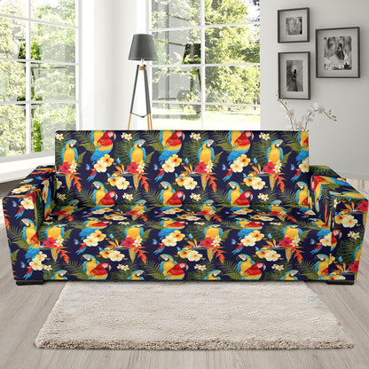 Parrot Themed Design Sofa Slipcover-JTAMIGO.COM