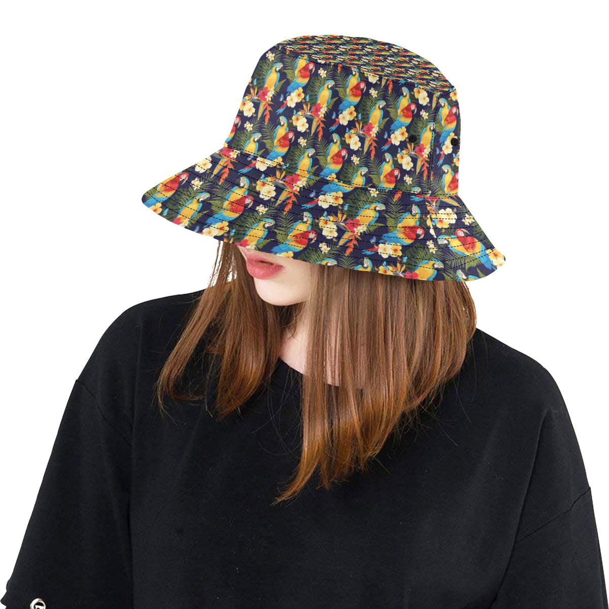 Parrot Themed Design Unisex Bucket Hat