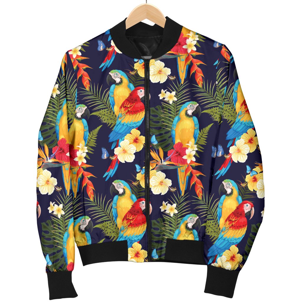 Parrot Themed Design Women Casual Bomber Jacket