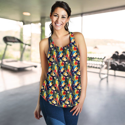 Parrot Themed Design Women Racerback Tank Top