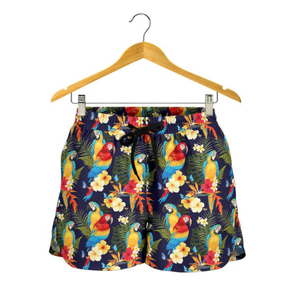 Parrot Themed Design Women Shorts-JTAMIGO.COM