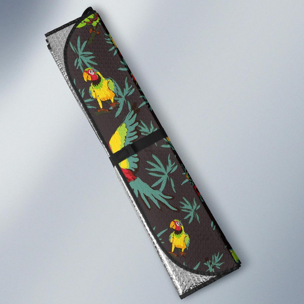 Parrot Themed Print Car Sun Shade For Windshield