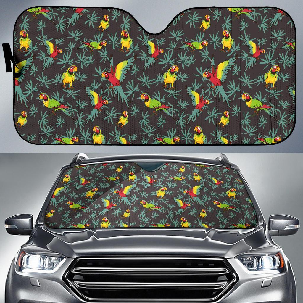 Parrot Themed Print Car Sun Shade For Windshield