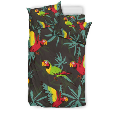 Parrot Themed Print Duvet Cover Bedding Set