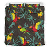 Parrot Themed Print Duvet Cover Bedding Set