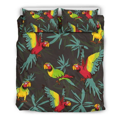 Parrot Themed Print Duvet Cover Bedding Set