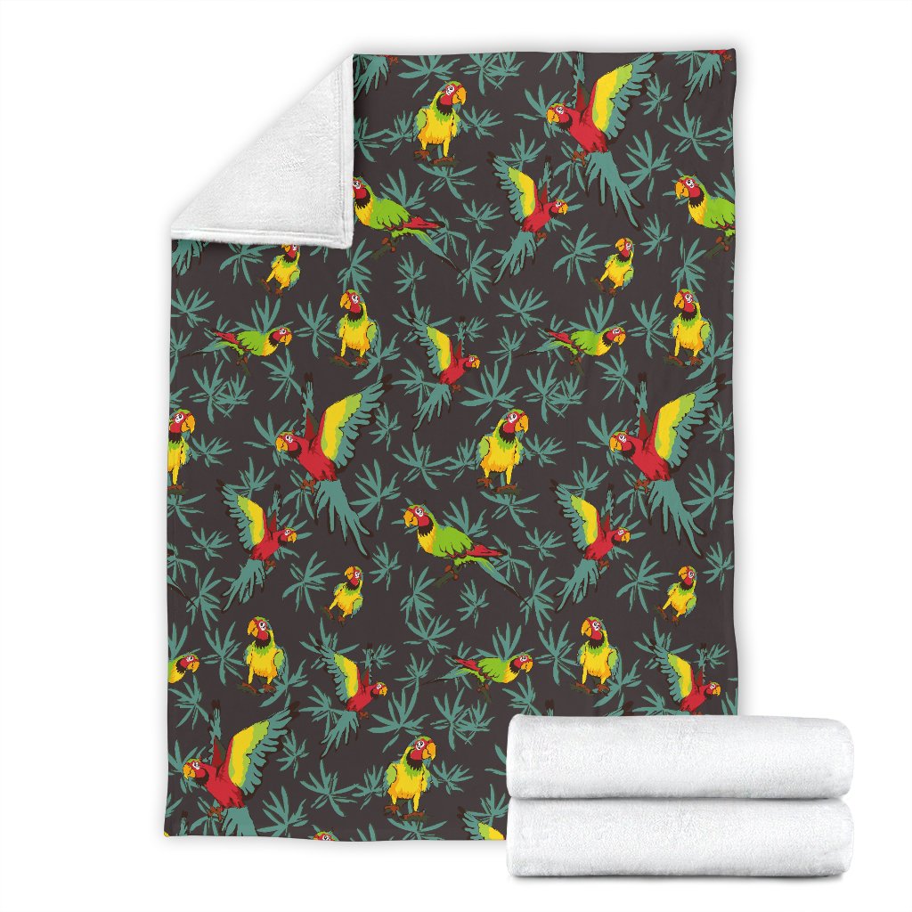 Parrot Themed Print Fleece Blanket